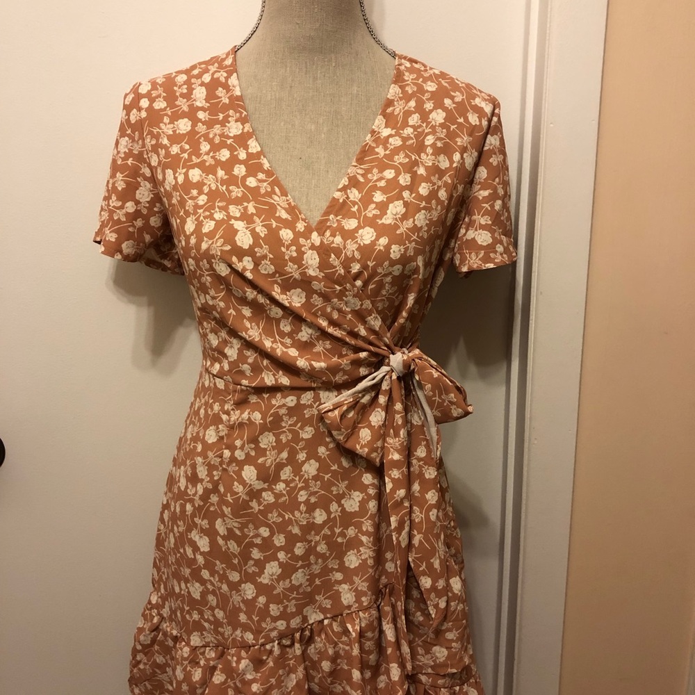 Nude Floral Dress